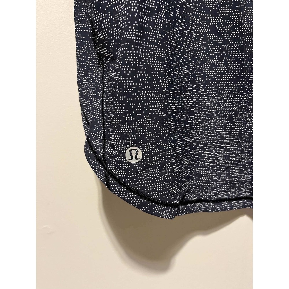 Lululemon Sculpt Tank Top Black White Micro Dot Mesh Racerback Running Yoga